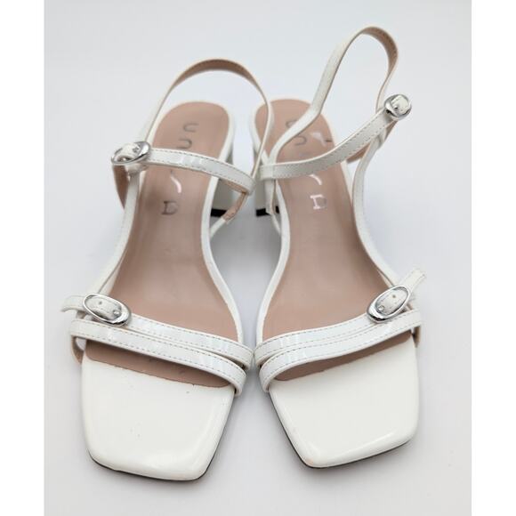 Unisa Laider Block Heel Sandals Women's Ankle Strap White Size US6M EU36.5 - Picture 11 of 12